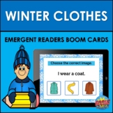 Emergent Readers: Winter Clothes Vocabulary BOOM CARDS