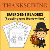 Emergent Readers and Handwriting: Thanksgiving