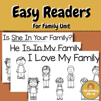 Preview of Emergent Readers for Family Unit (with dots under words)