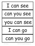 Emergent Sight Word Phrase Cards
