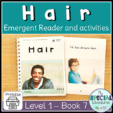 Emergent reader activities- Printable- Hair