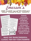 Emerson's Self-Reliance Activities -- Transcendentalism