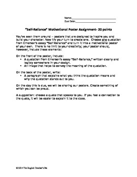 emerson self reliance essay questions