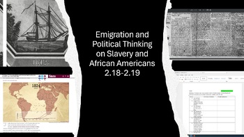 Preview of Emigration and Political Thinking  AP African American Studies Unit 2