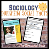 Emile Durkheim Social Facts Concept Reinforcement- Sociolo