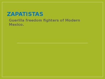 Preview of Emiliano Zapata and the Zapatista Guerrilla War Movement (Modern Mexico)