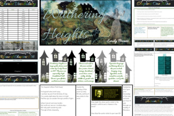 Preview of Emily Bronte's Wuthering Heights Novel Study and Answer Key 