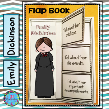 Preview of Women's History Month Bulletin Board Emily Dickinson Writing Biography Template