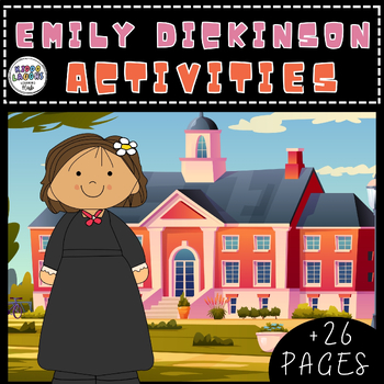 Preview of Emily Dickinson Activities, Biography For Poetry Month, Coloring Pages,Timeline