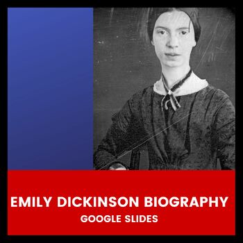Preview of Emily Dickinson Biography, Google Slides Presentation with Poems, NO PREP LESSON