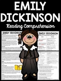 Poet Emily Dickinson Biography Reading Comprehension Worksheet