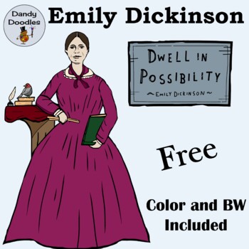 Preview of Emily Dickinson Clip Art FREEBIE