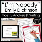 Emily Dickinson "I'm Nobody" Poem -- Poetry Analysis and Creative Writing