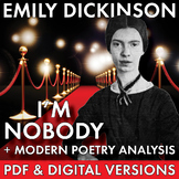 Emily Dickinson “I’m Nobody” Poetry Analysis + Modern Poem