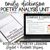 Emily Dickinson Interactive Poetry Unit | A Middle School 
