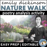 Emily Dickinson Nature Walk--Poetry Analysis Activity