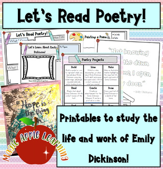 Preview of Emily Dickinson Poet Study and Activities
