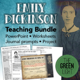 Emily Dickinson Poetry Worksheets, PowerPoint, Project, and Journal Prompts