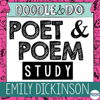 Preview of Emily Dickinson Study – Dickinson Doodle Article, Doodle Notes, Poem Flip Book