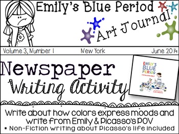 Preview of Emily's Blue Period - Creative Writing &  Picasso Biography