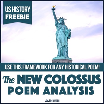 Preview of Emma Lazarus The New Colossus Statue of Liberty Poetry Analysis