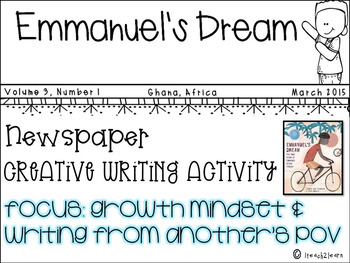 Preview of Emmanuel's Dream - Growth Mindset - Creative Writing Activity