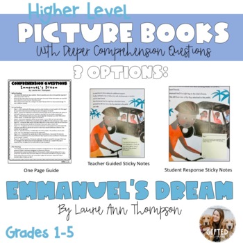Preview of Emmanuel's Dream - Higher Level Comprehension Questions - Gifted/Advanced