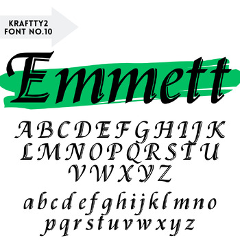 Preview of Emmett font by Kraftty2