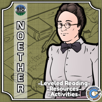 Preview of Emmy Noether Biography - Reading, Digital INB, Slides & Activities