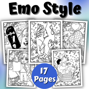 emo coloring pages