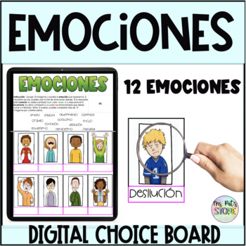 Emociones Digital Choice Board by Ms Pat Store | TPT