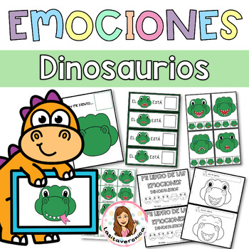 Preview of Emociones Dinosaurios / Dinosaurs Emotions Face. Feelings. Spanish