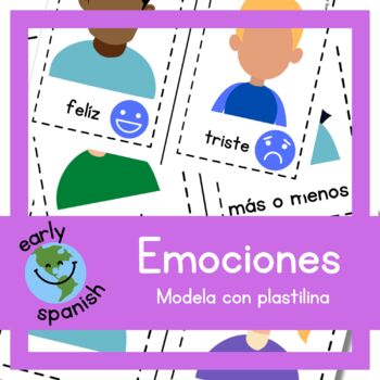 Preview of Emociones - Modela con Plastilina - Emotions - Play-doh Mats
