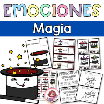 Preview of Emociones chistera Magia / Magic hat Emotions Face. Feelings. Spanish