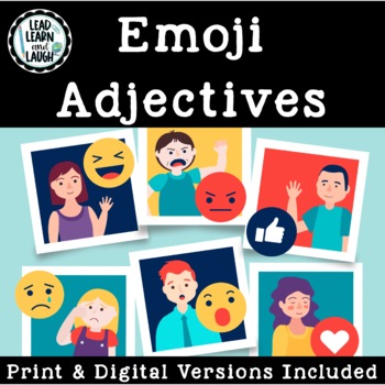 Preview of Emoji Adjectives - Description & Ser - Distance Learning