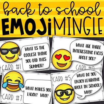 Preview of Emoji Back to School Get to Know You Activity | First Week of School Activity