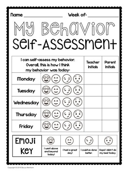 Emoji Behavior Charts/ Self Assessments (Editable) by The Teacher's