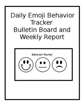 Preview of Emoji Behavior Tracker Bulletin Board and Weekly Report