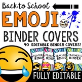 Emoji Classroom Decor: Editable Binder Covers