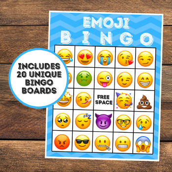 Emoji Bingo | Emoji Printable Bingo | Instant Download | Emoji Party ...
