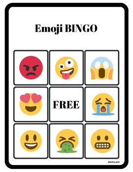 Emoji Bingo / Feelings and Emotions by Elementary Speech | TpT