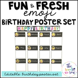 Emoji Classroom Decor: Birthday Poster Set