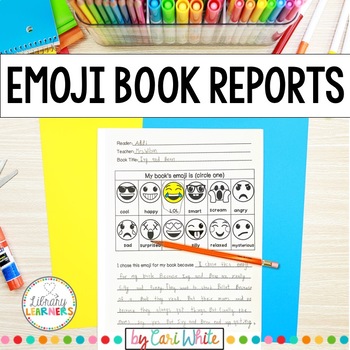 Preview of Emoji Book Reports for Reading Comprehension Reviews Reflection Low Prep