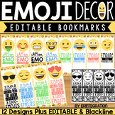 Emoji Bookmarks Class Gifts: Printable, Editable, Color & 