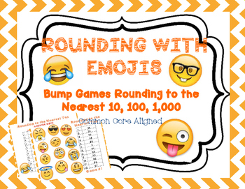 Preview of Emoji Bump Games-Rounding to the Nearest 10, 100 and 1,000