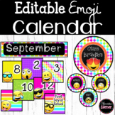 Emoji Classroom Decor Calendar and Birthday Display