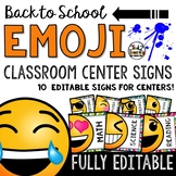 Emoji Classroom Decor: Editable Classroom Center Signs