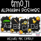 Emoji Chalkboard Decor Alphabet Posters and Chart