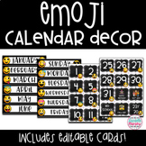 Emoji Chalkboard Decor Calendar EDITABLE