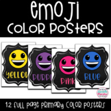 Emoji Chalkboard Decor Color Posters